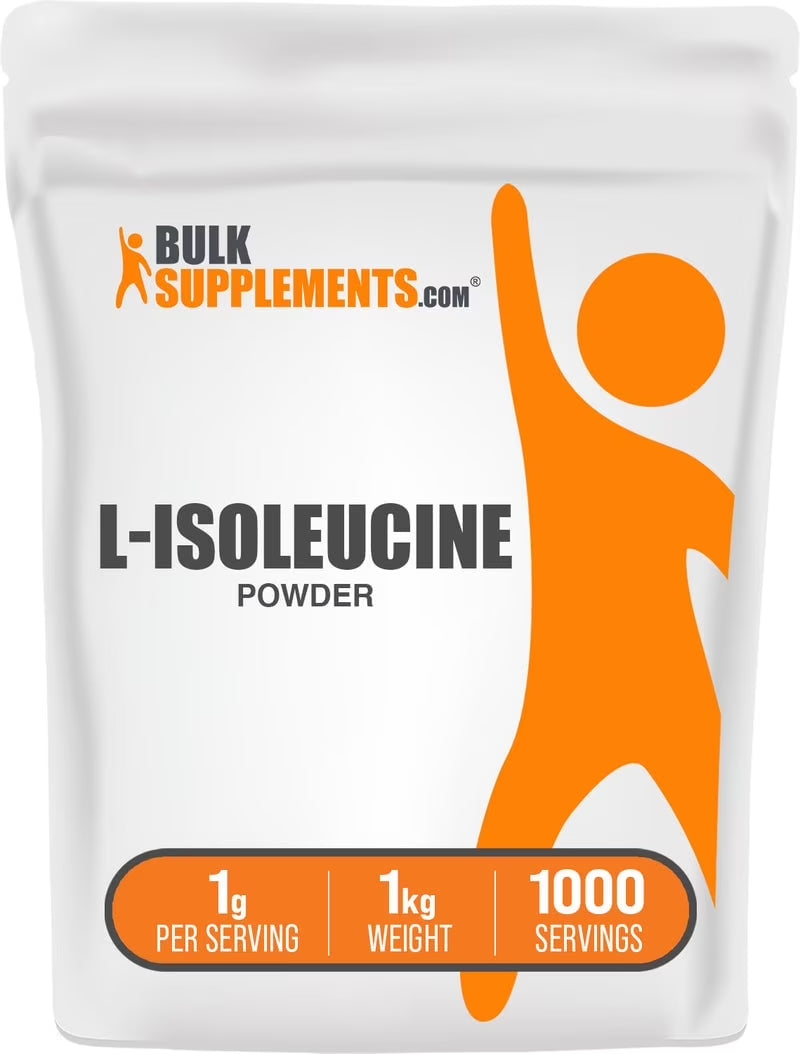 Bulksupplements L-Isoleucine Powder - BCAA Supplement, Amino Acid Supplement - Unflavored, 1G per Serving, 1Kg (2.2 Lbs)