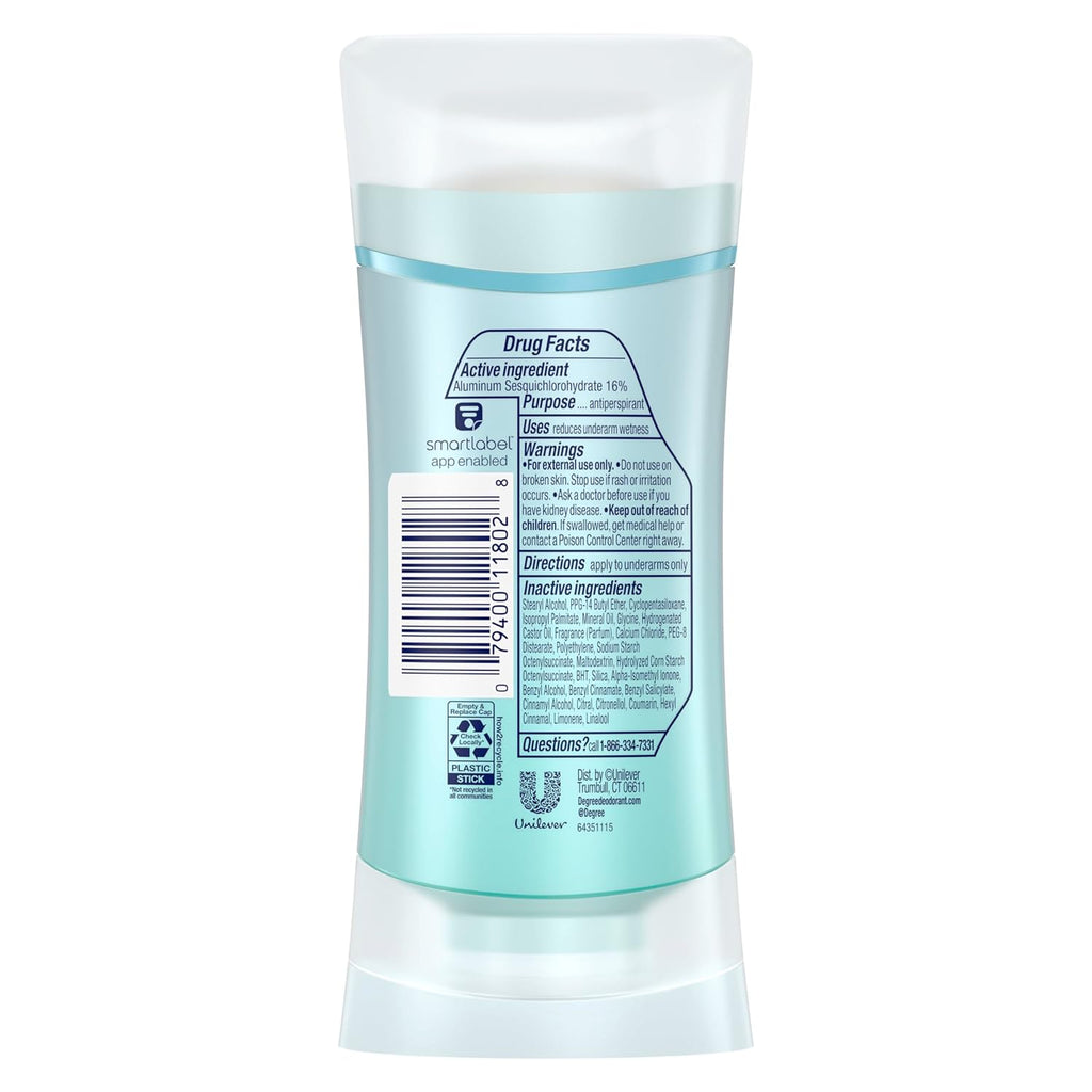 Advanced Protection Antiperspirant Deodorant Shower Clean for 72-Hour Sweat & Odor Control for Women, with Body Heat Activated Technology, 2.6 Oz