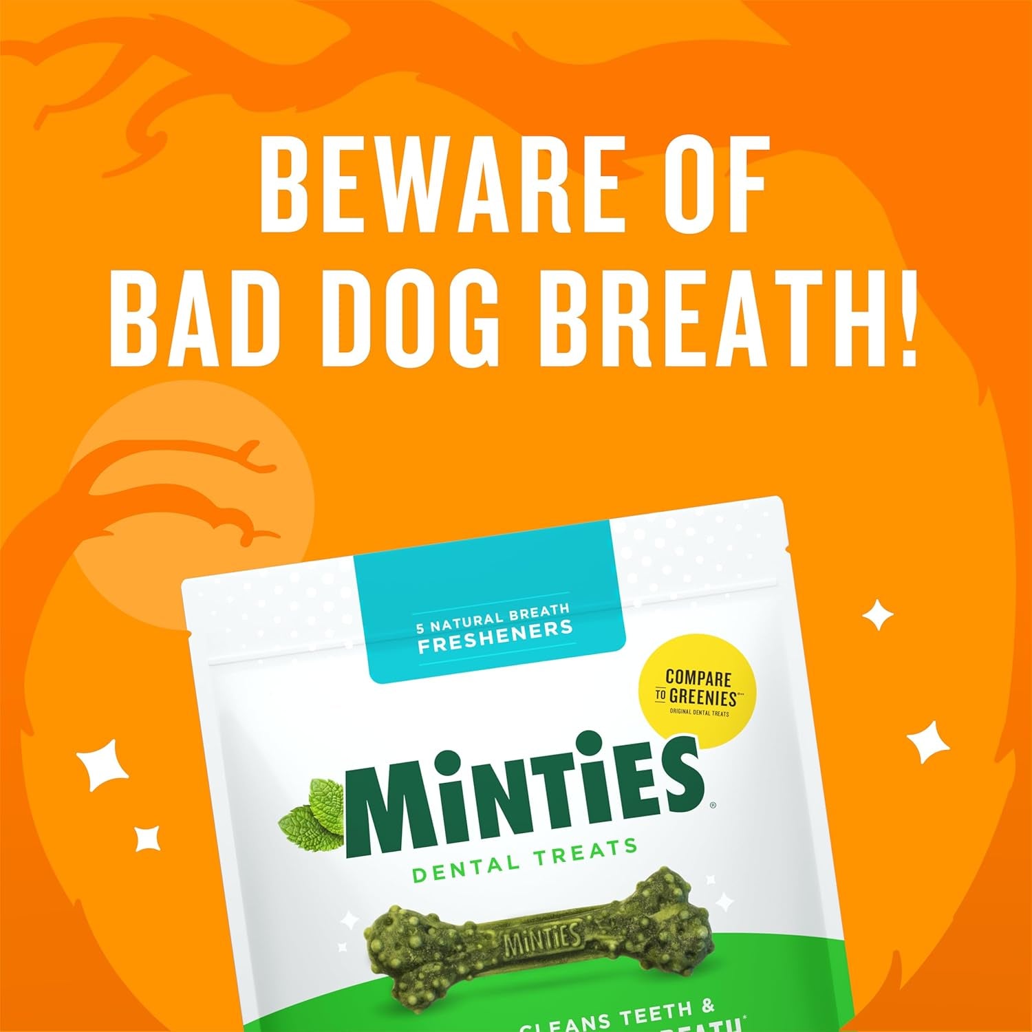 Dental Chews for Dogs, 20 Count, Vet-Recommended Mint-Flavored Treats for Medium Dogs 25-50 Lbs, Dental Bones Clean Teeth, Fight Bad Breath, and Removes Plaque and Tartar