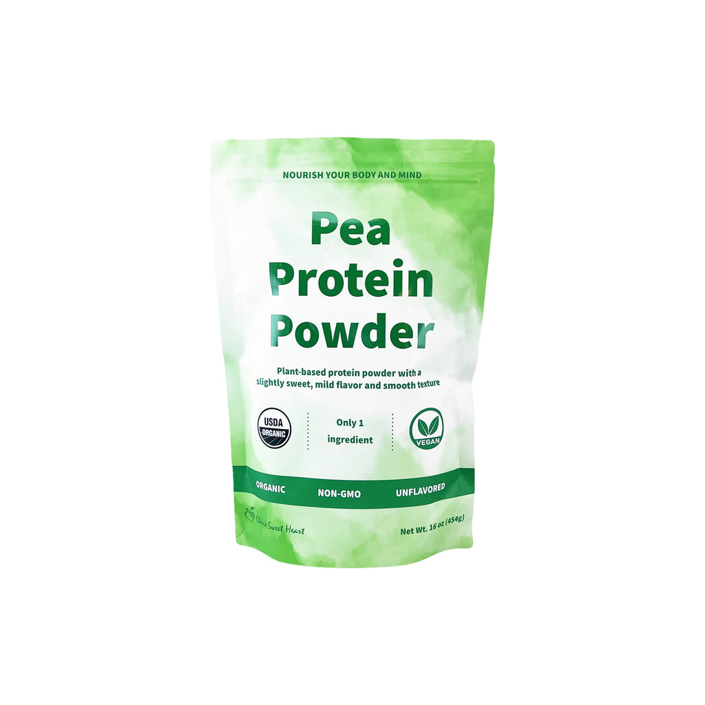 Organic Pea Protein Powder 1 Lb, 100% Non-Gmo, Dairy-Free, Keto-Friendly, Gluten-Free, Soy-Free, Plant-Based Protein