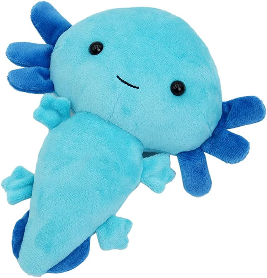 Kawaii Axolotl Plush Doll Stuffed Animal Pillow Doll 7.8" (Blue)