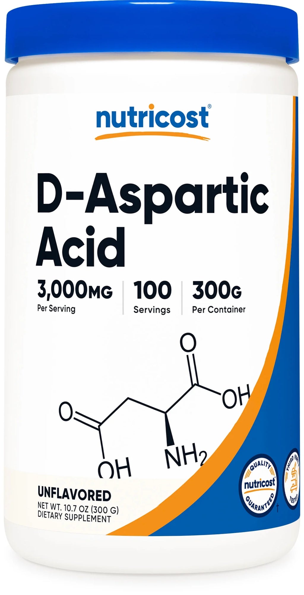 D-Aspartic Acid (DAA) Powder 300 Grams - Health Supplement