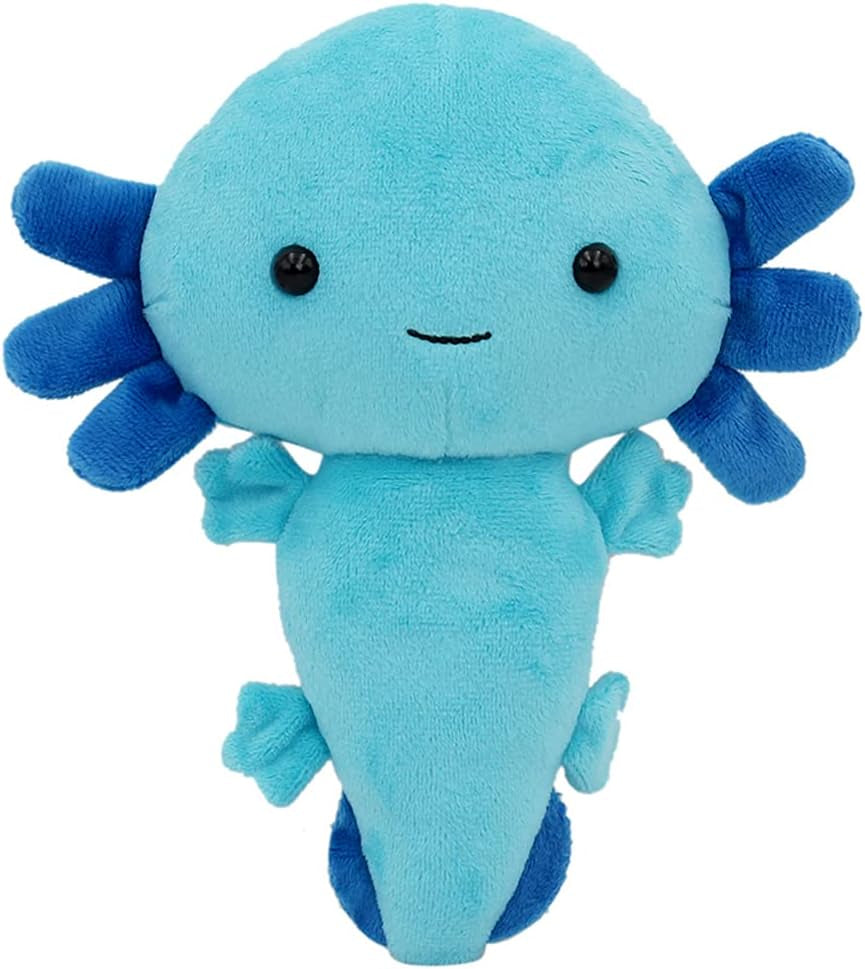 Kawaii Axolotl Plush Doll Stuffed Animal Pillow Doll 7.8" (Blue)