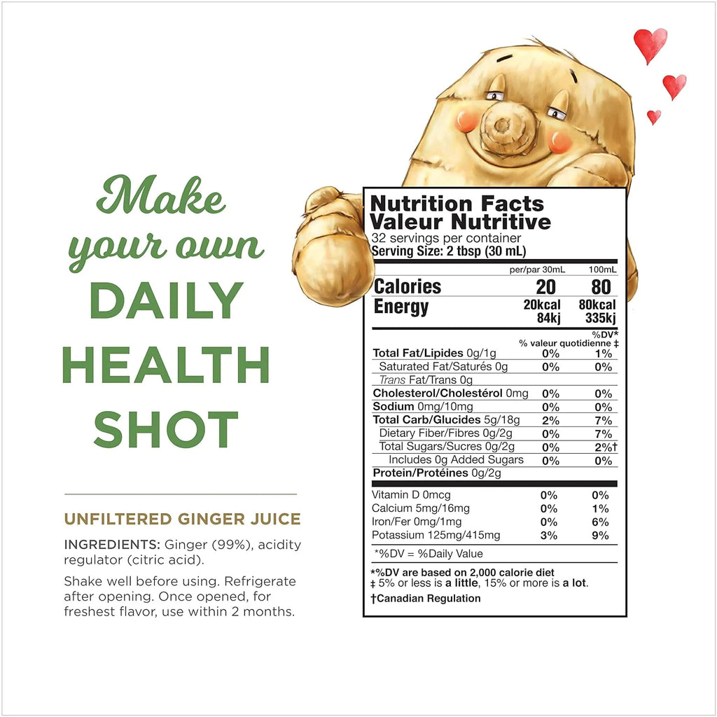 99% Pure Ginger Juice W/Citric Acid - 32Oz - Pack of 1